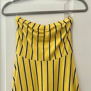 Yellow Strapless Dress
